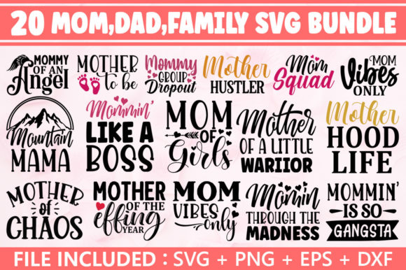 Mom, Dad, Family SVG Bundle Vol 9 Review