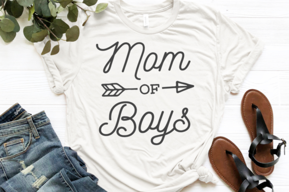 Mom of Boys with Arrow Black Svg: Embroidery Review