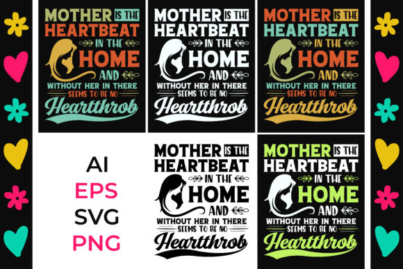 Mother is the Heartbeat Mom SVG T-Shirts